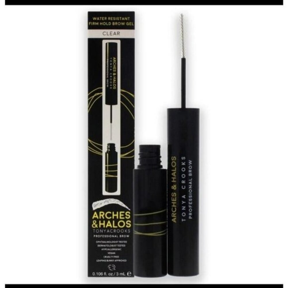 ARCHES AND HALOS Water Resistant Firm Hold Brow Gel Clear NIB